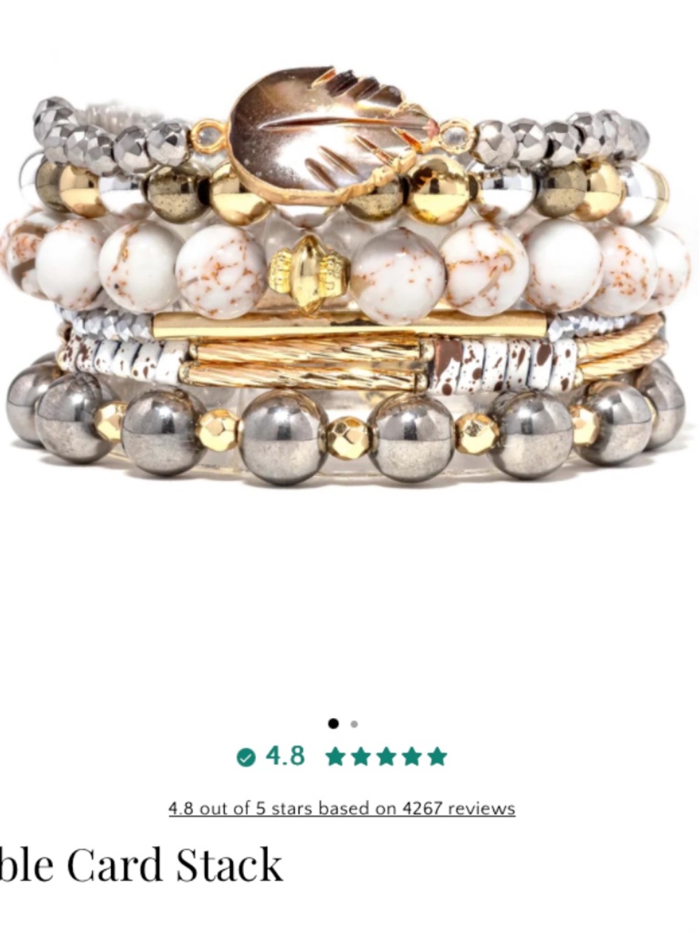 Erimish Peach Champagne Luxe Bracelet Stack